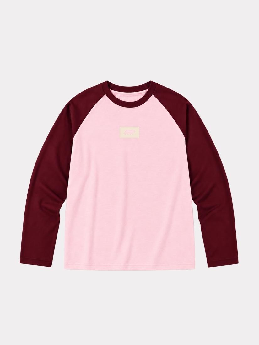 Tiger baseball longsleeve - bordeaux/roze