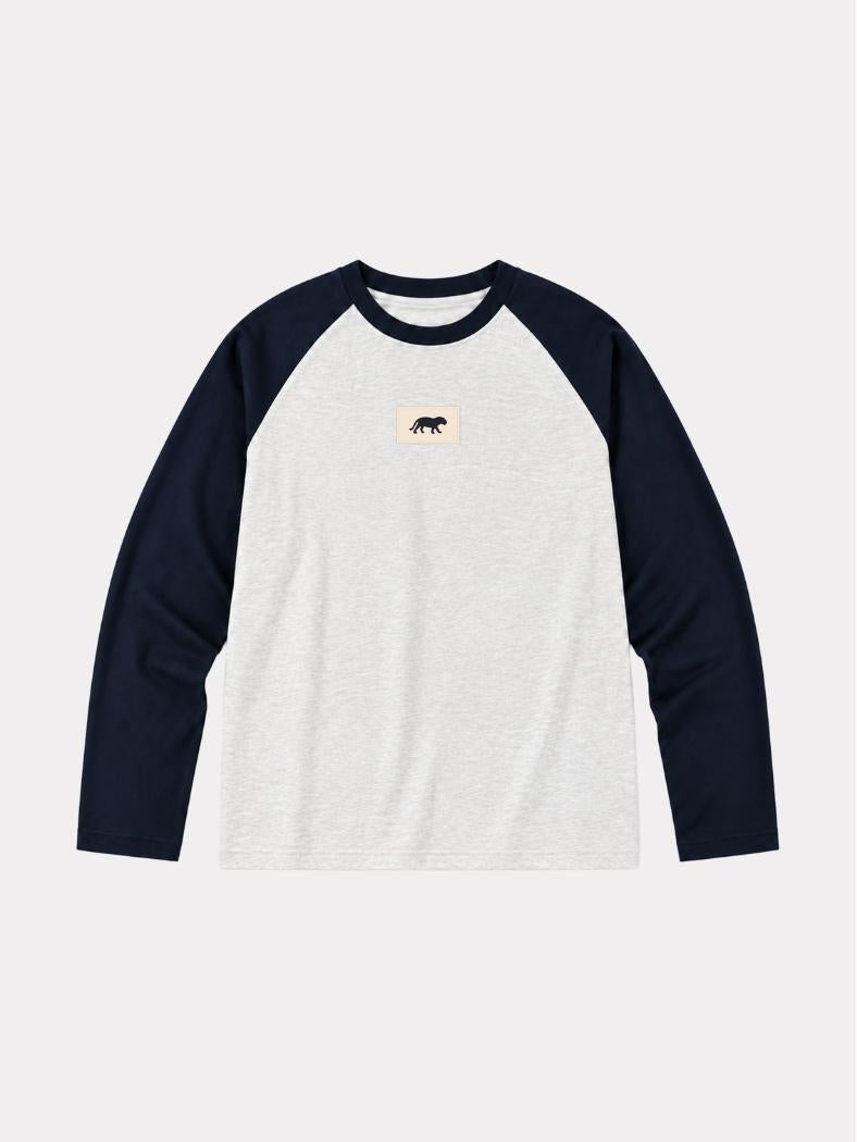 Tiger baseball longsleeve - navy/grijs