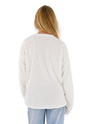 Stockholm longsleeve - wit/rood