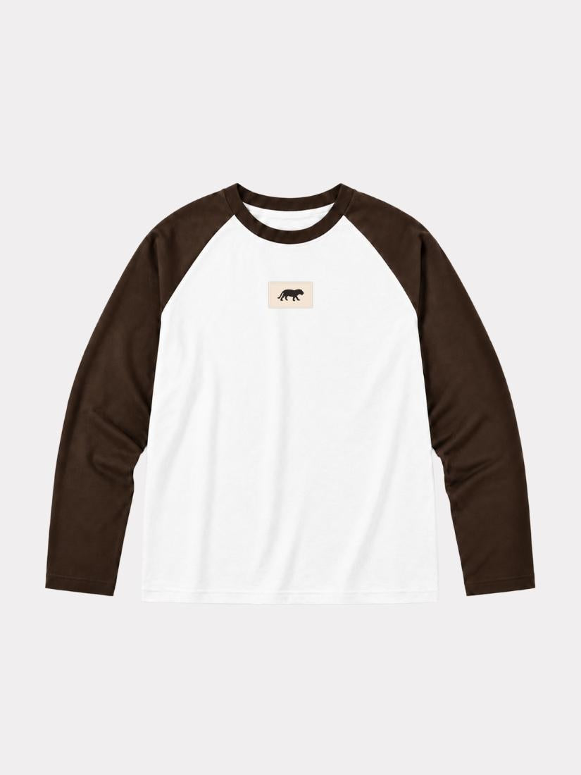 Tiger baseball longsleeve - bruin/wit