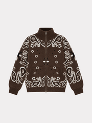 Aspen bandana zipper knit - bruin