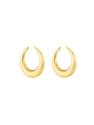 Basic oval hoops - gold