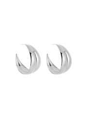 Double earrings - zilver
