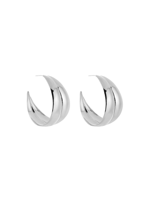 Double earrings - zilver