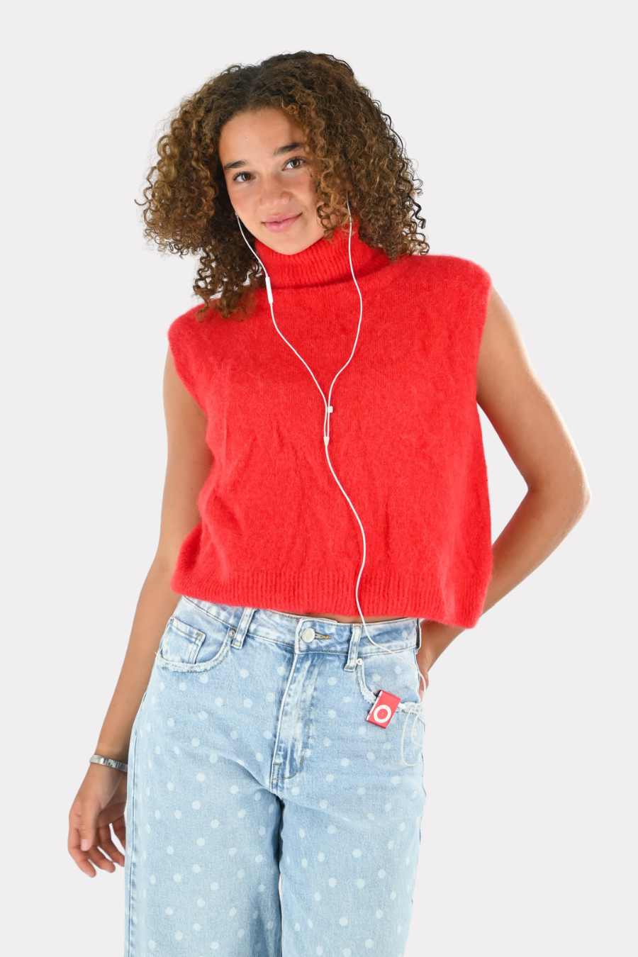 Cozy high knit - rood (pre-order)