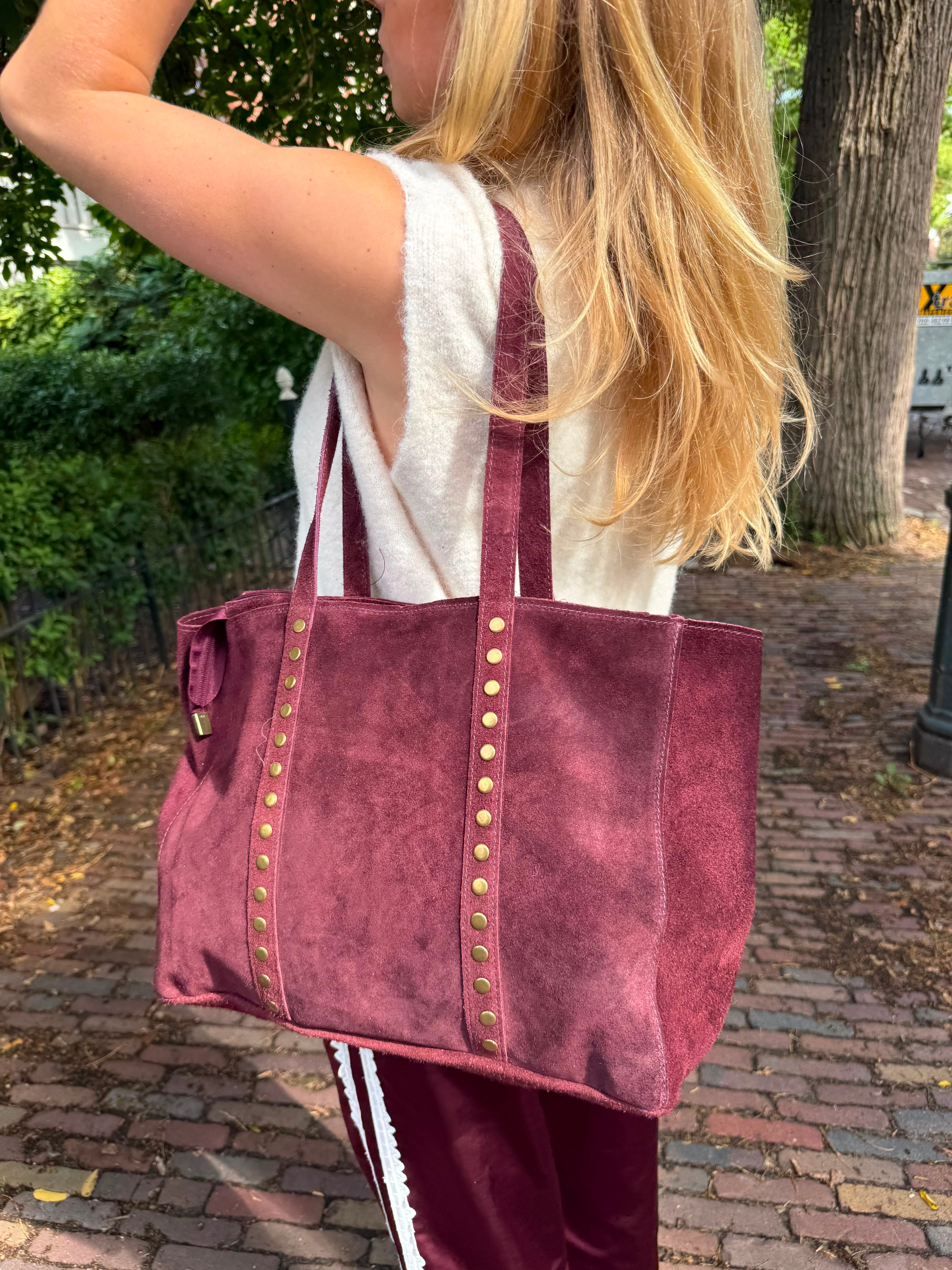 Studs bag - bordeaux