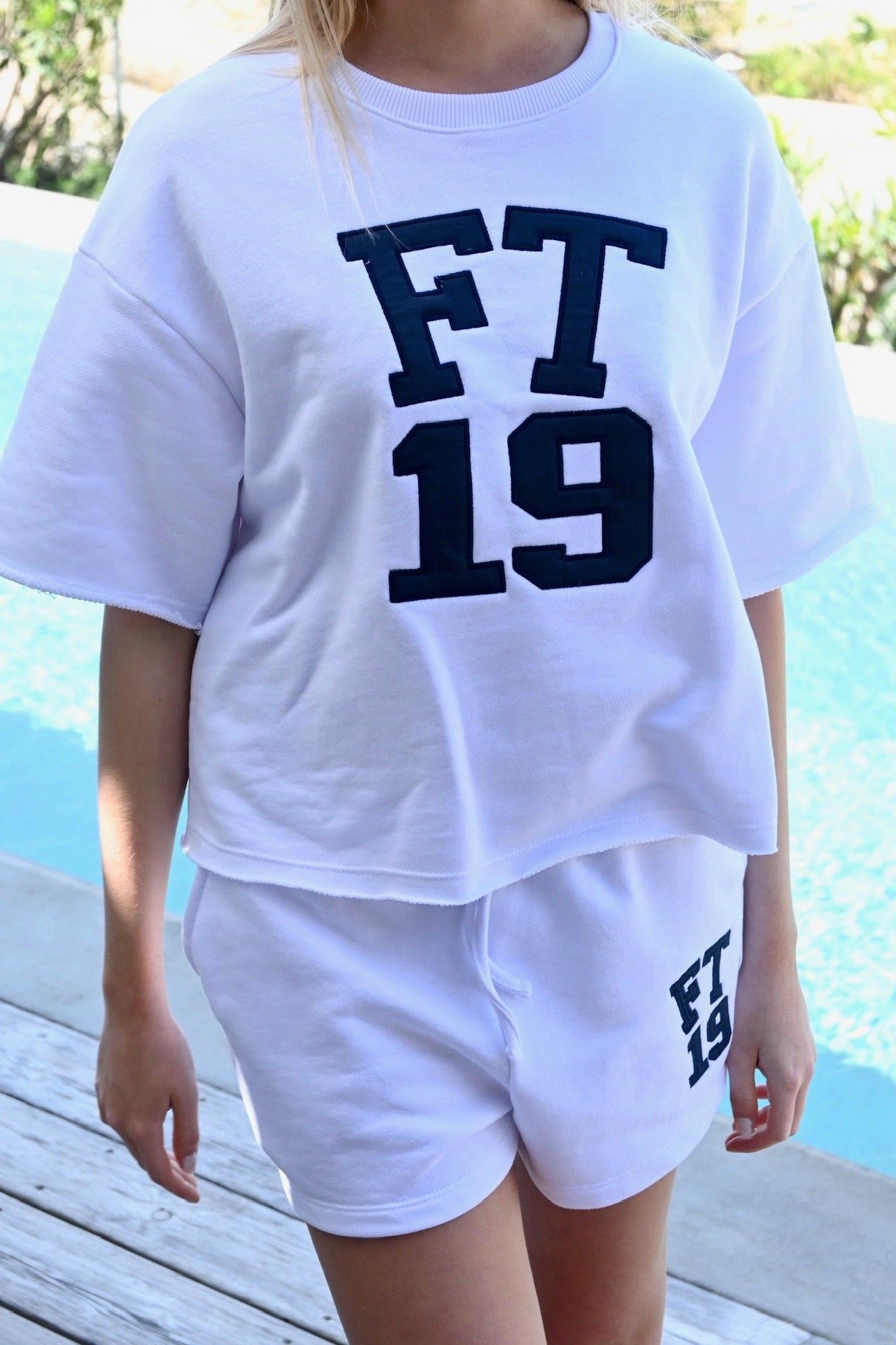 College-Shorts - Weiß