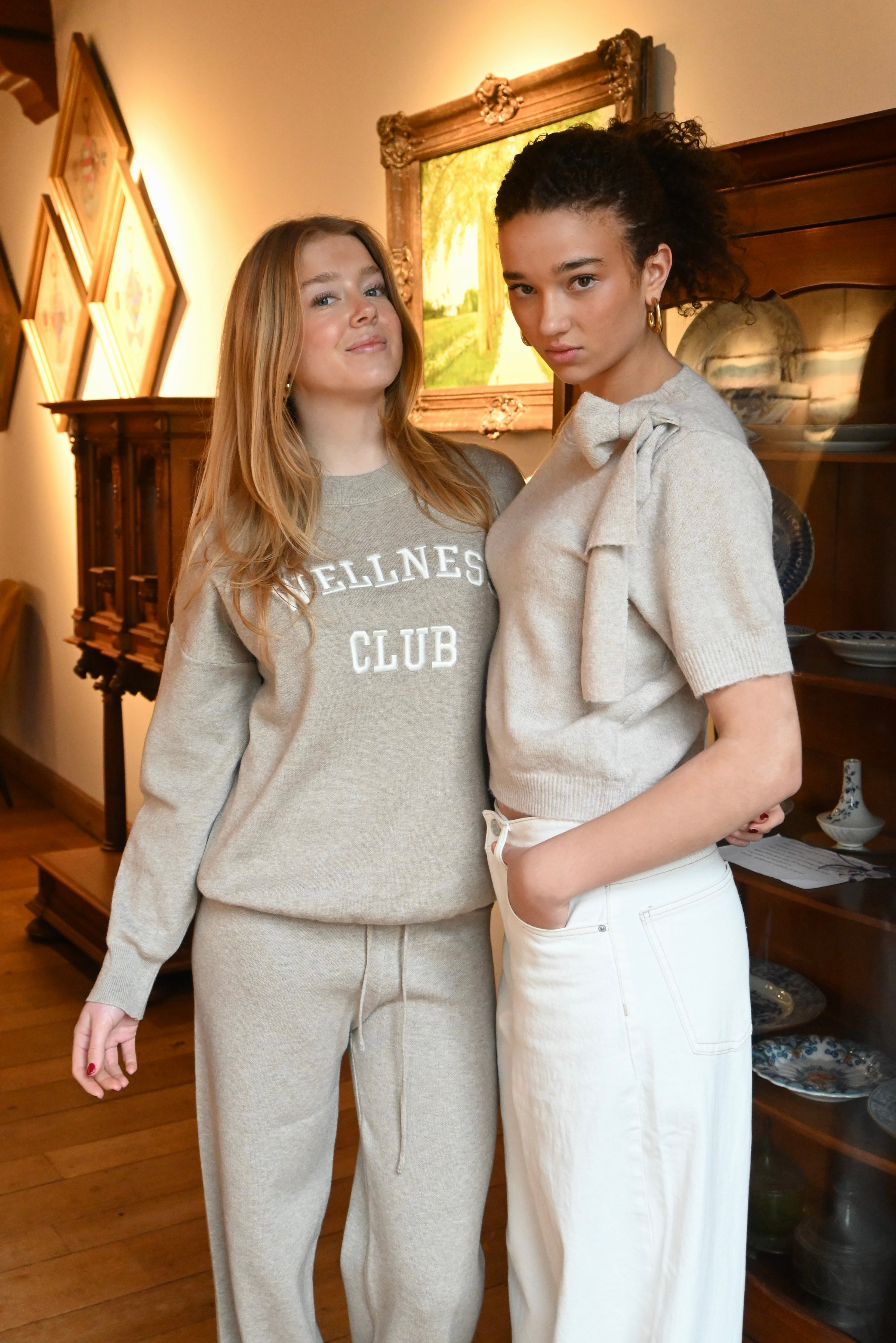 Bow side knit - taupe