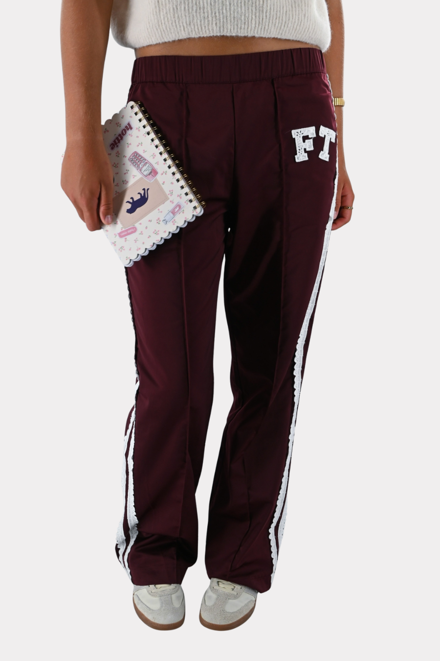 FT lace pants - bordeaux
