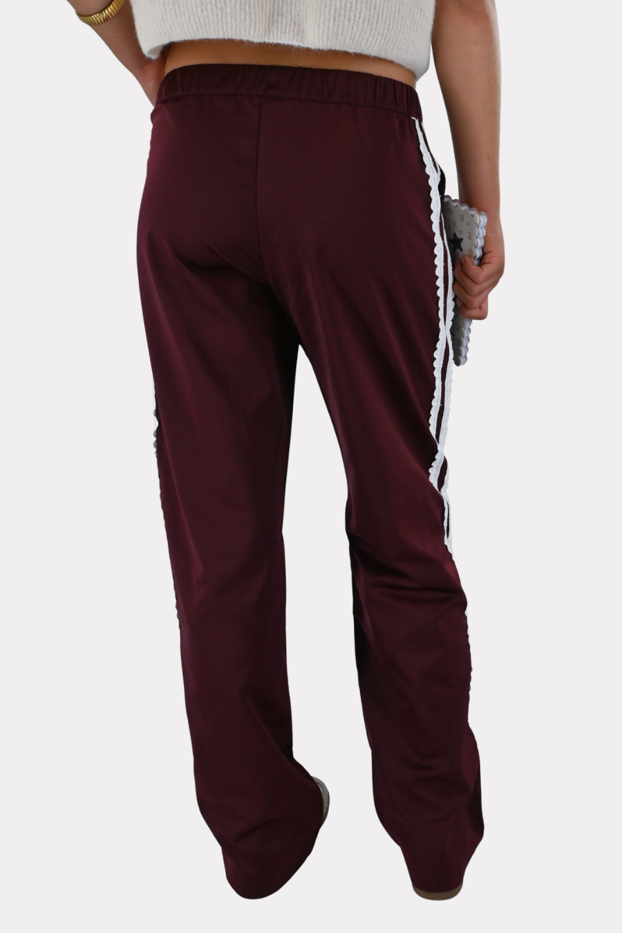 FT lace pants - bordeaux