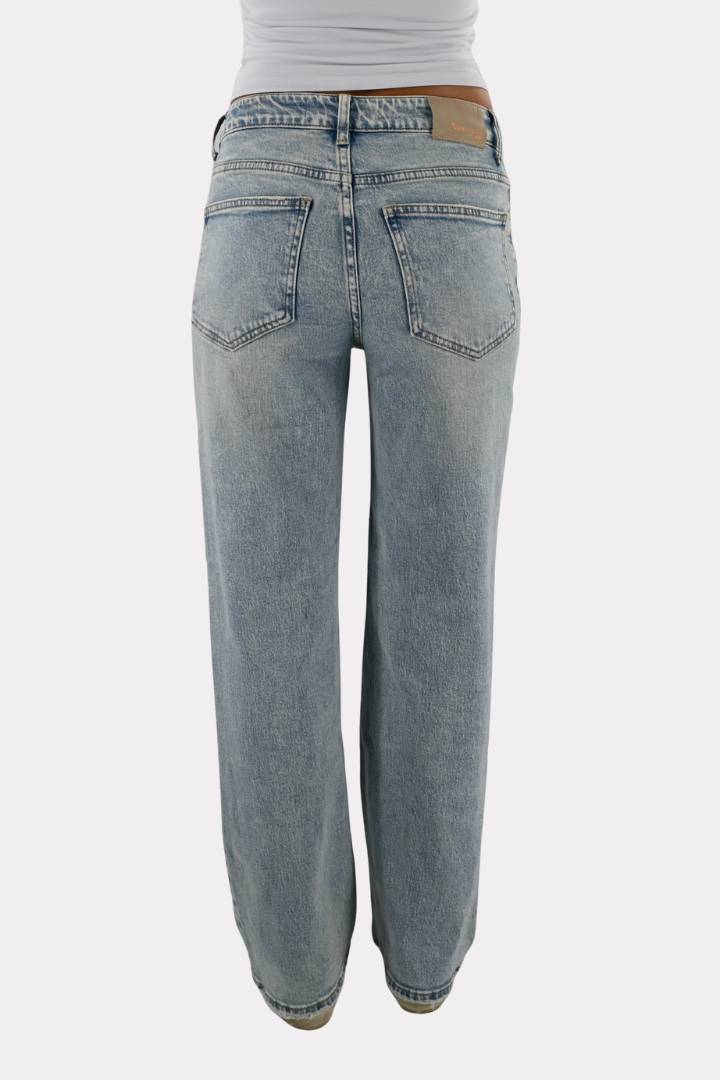 Bowie Mid-Waist-Jeans - blau