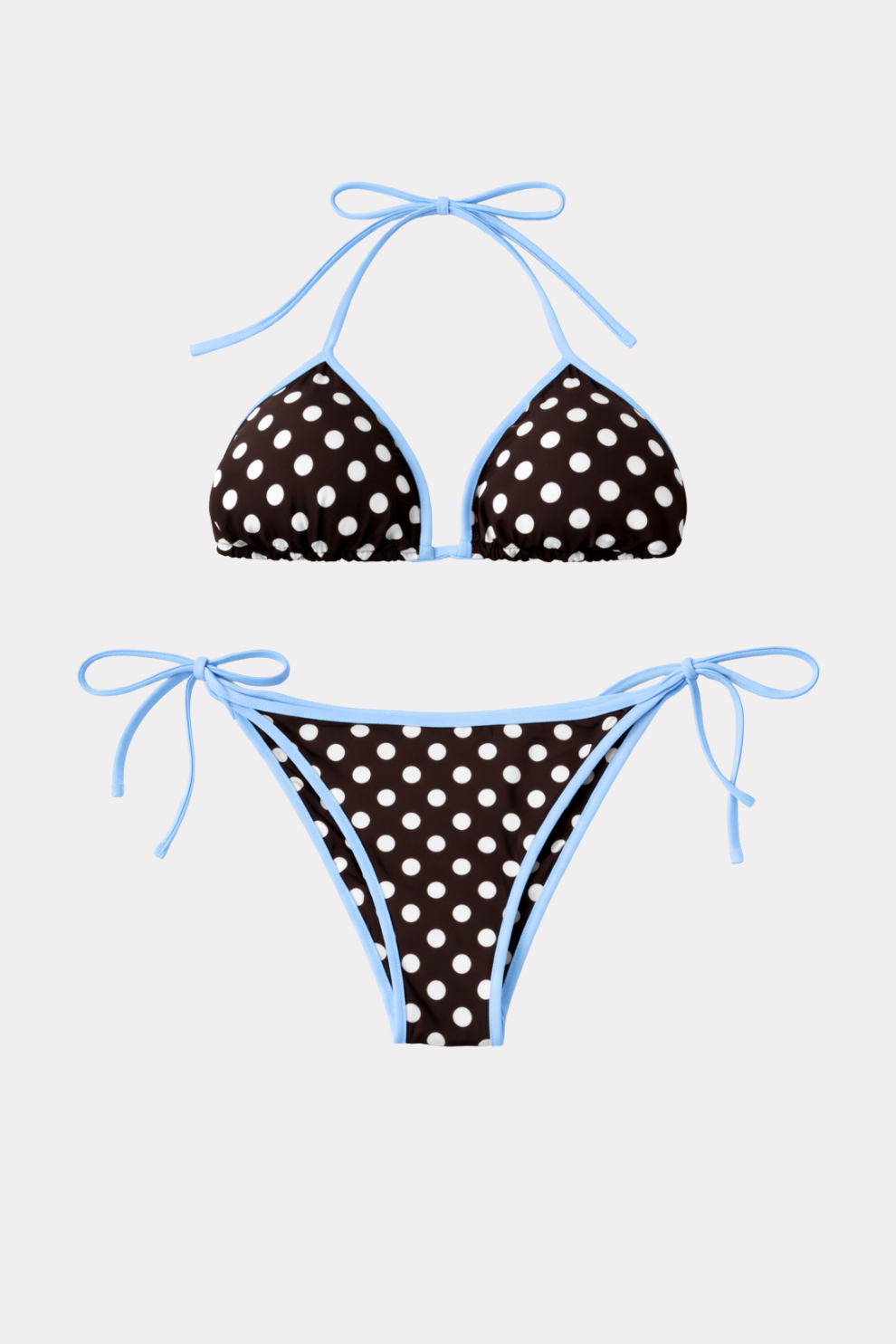 Dotje bikini - blauw/bruin