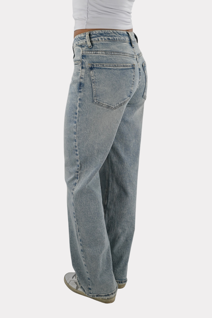 Bowie Mid-Waist-Jeans - blau