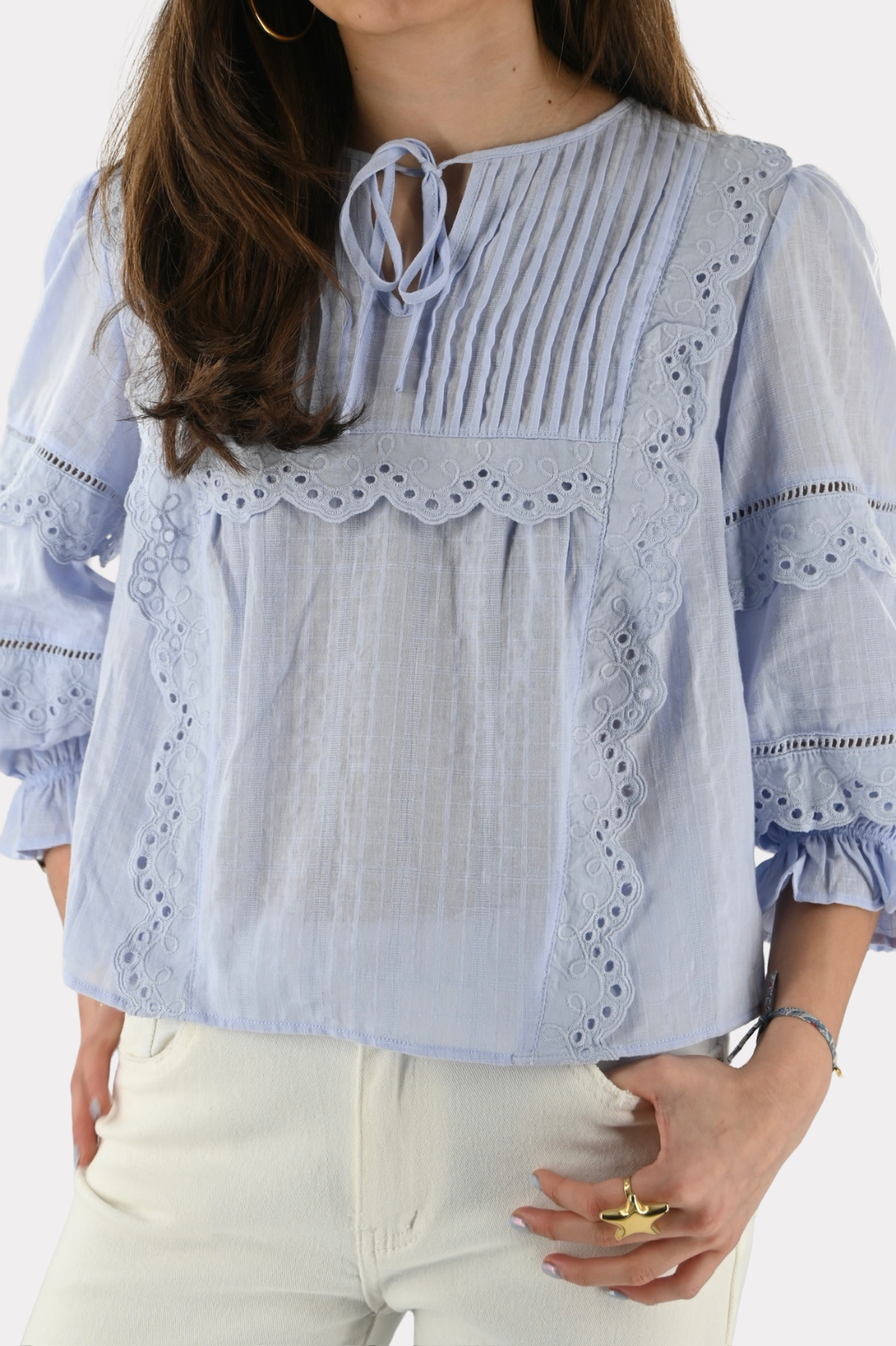 Anne blouse - licht blauw