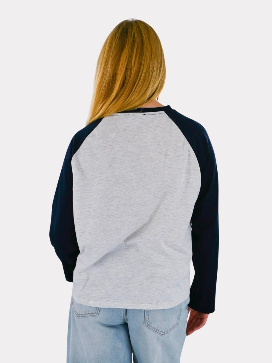 Tiger baseball longsleeve - navy/grijs