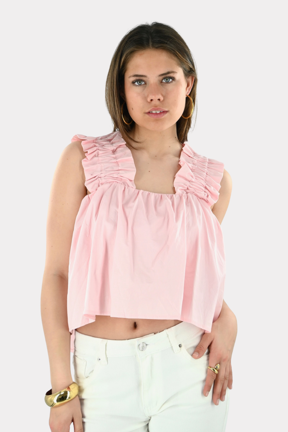 Bubble top - rose clair