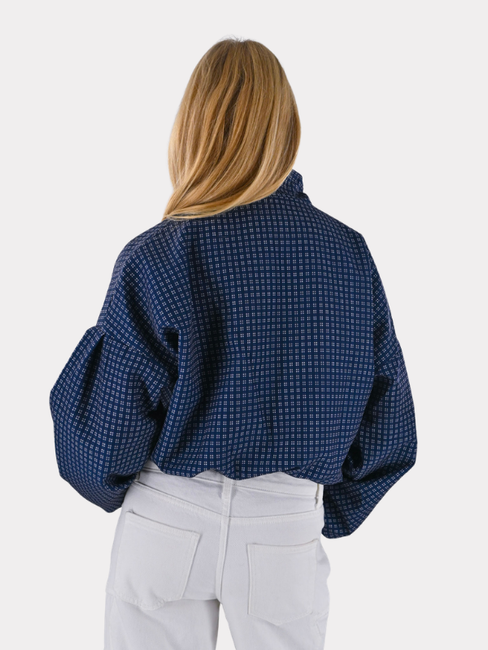 Herbstjacken-Check – Marineblau