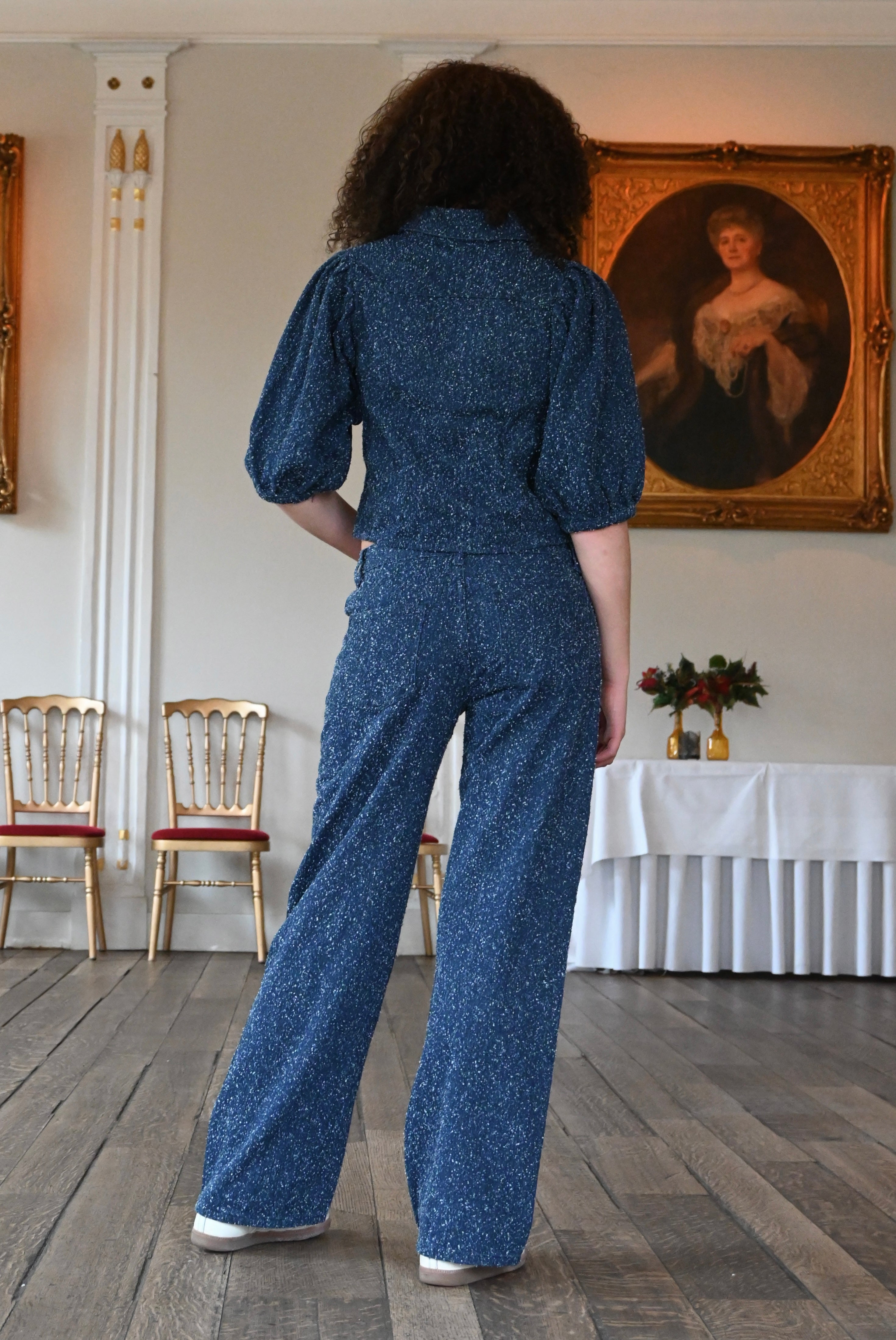 Denim-Glow-Top - blau