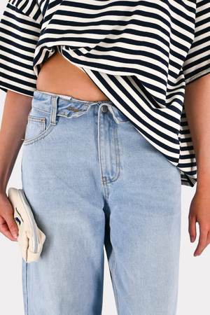Folded jeans - blue