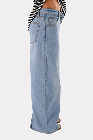 Folded jeans - blue