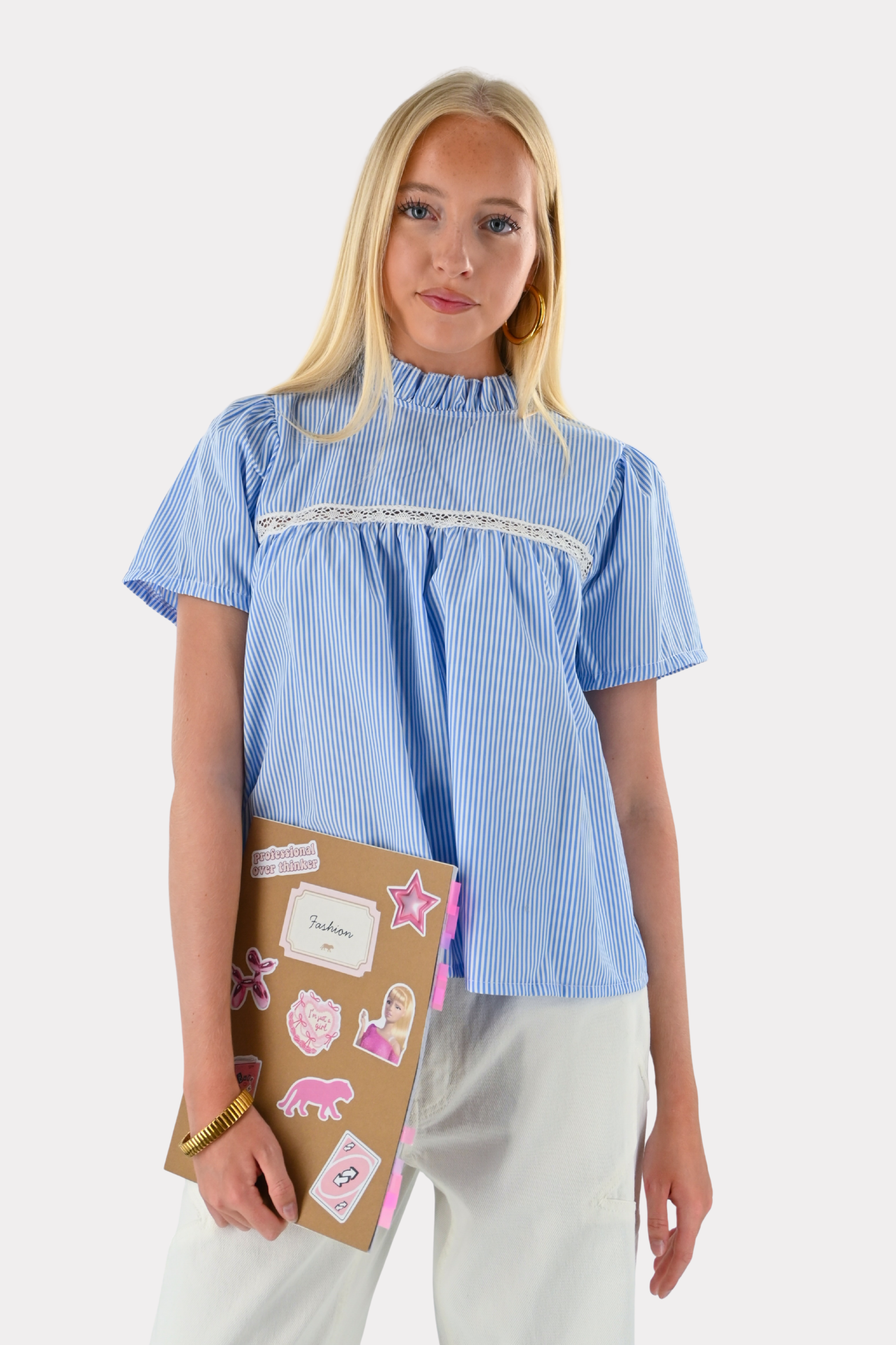 Blouse Serena rayée - bleu/blanc