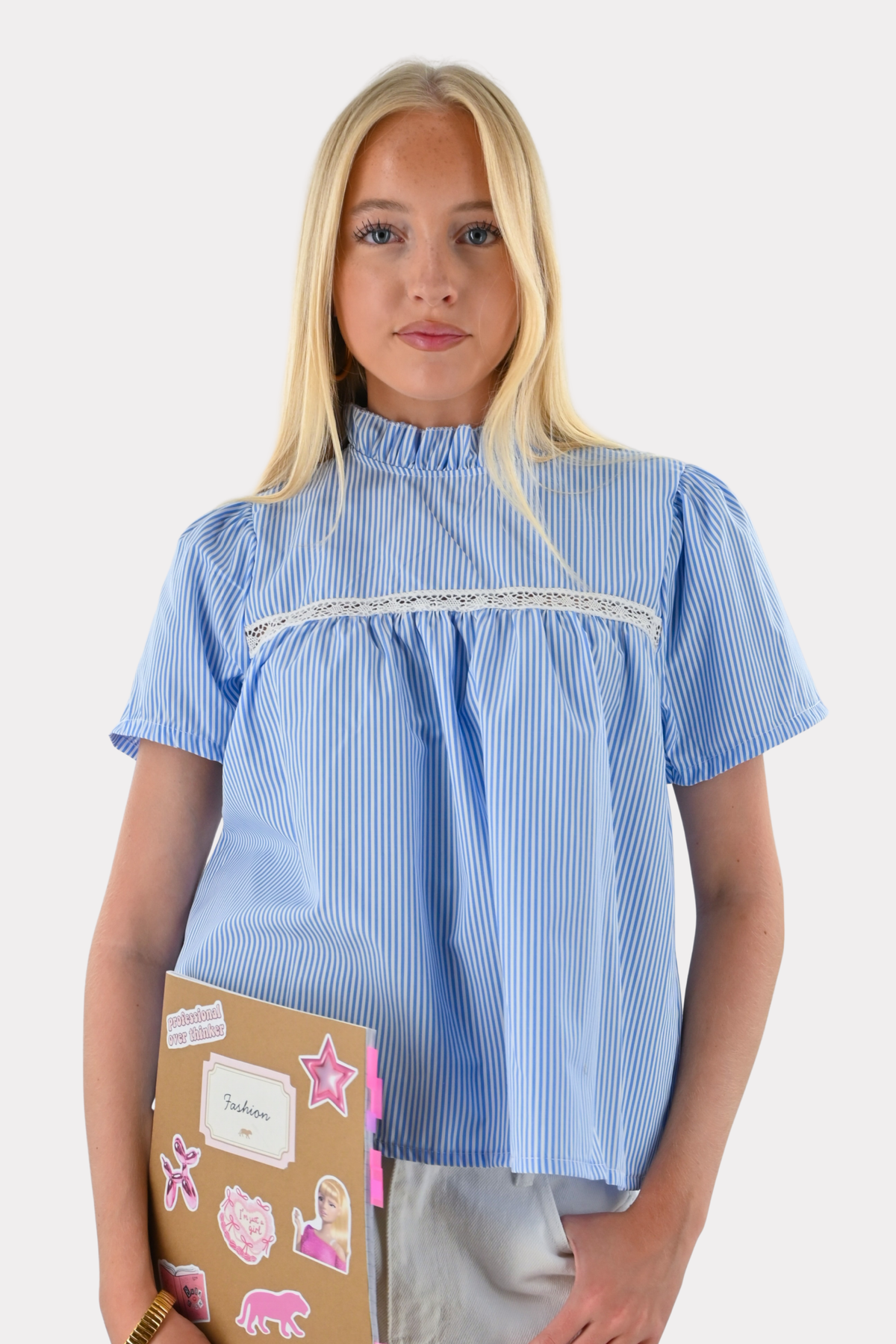 Serena Bluse gestreift - blau/weiß