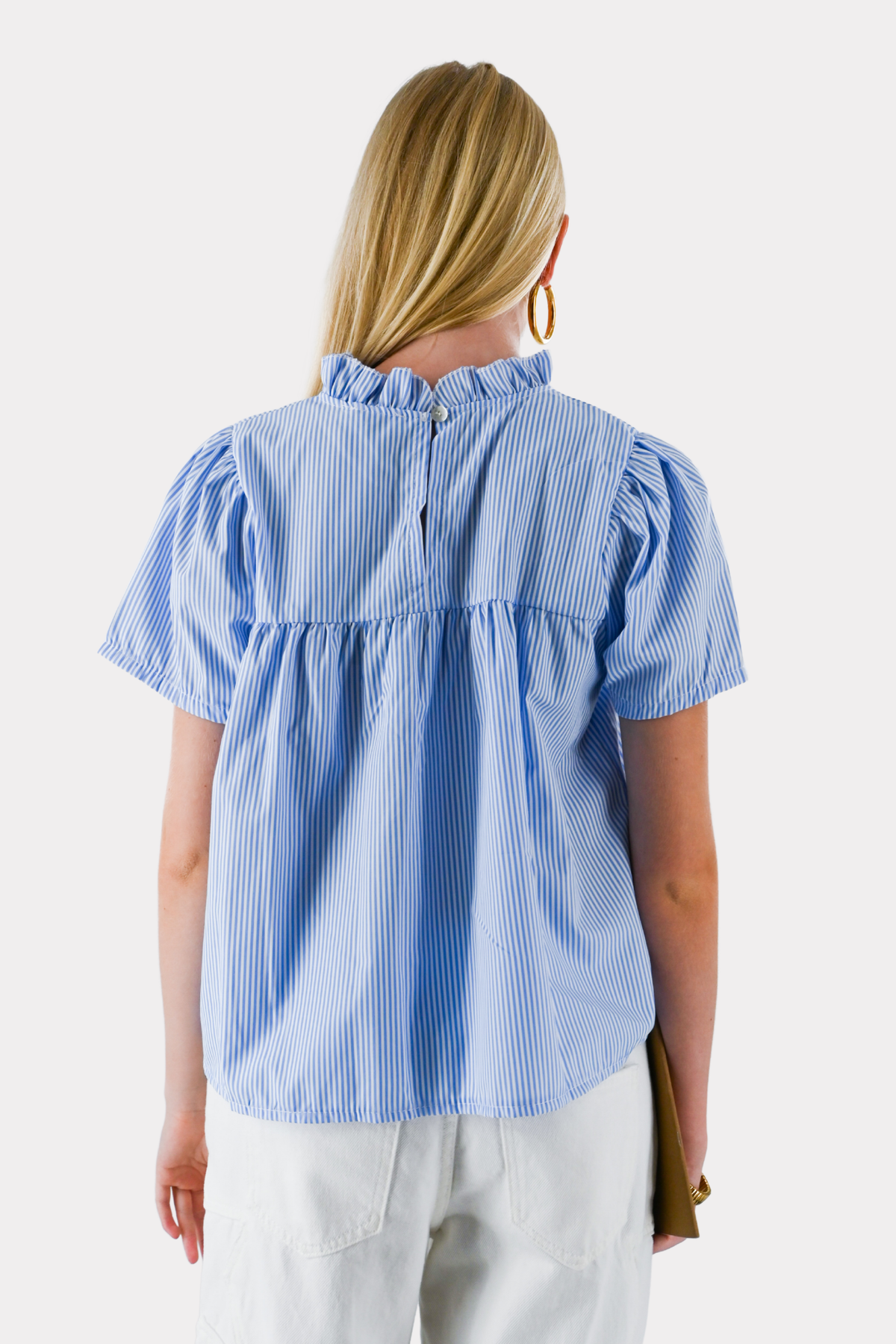 Serena Bluse gestreift - blau/weiß