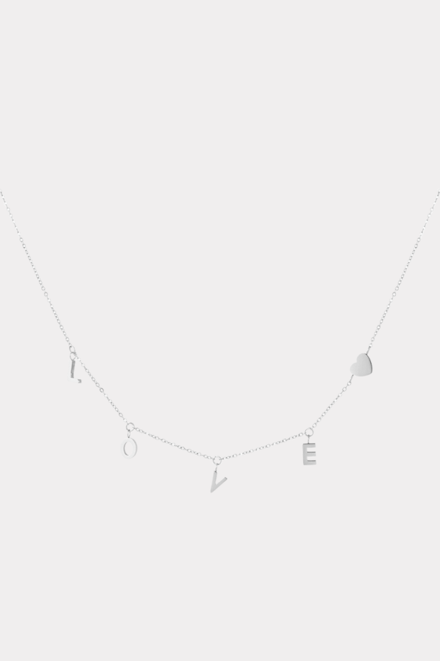 Love yourself necklace - zilver