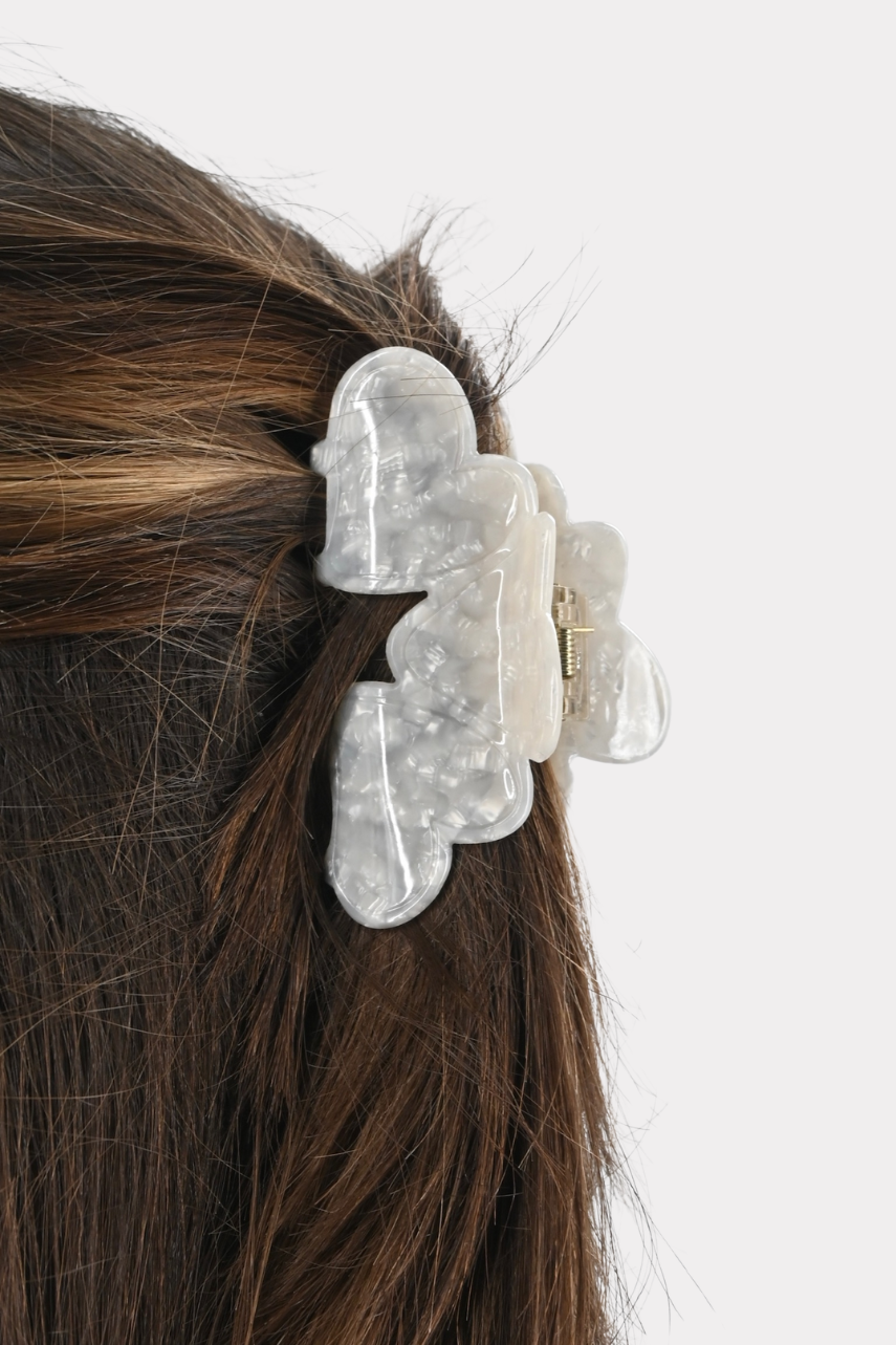 Soft shine hair clip - wit