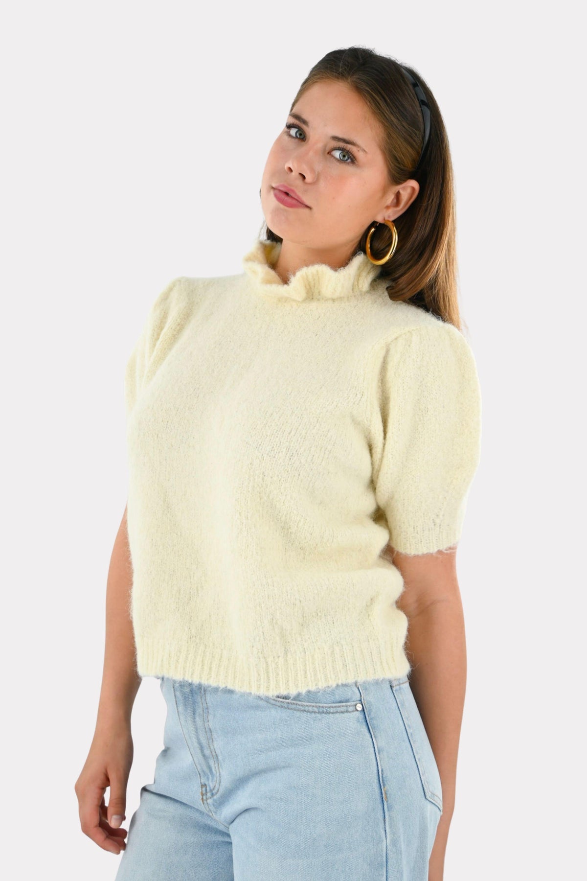 Fluffy mood top - creme