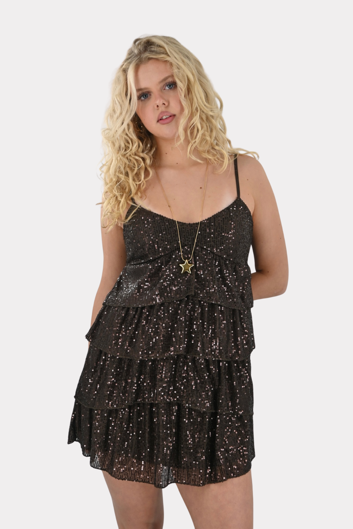 Champagne-sparkle-dress-brown-fashiontiger-3