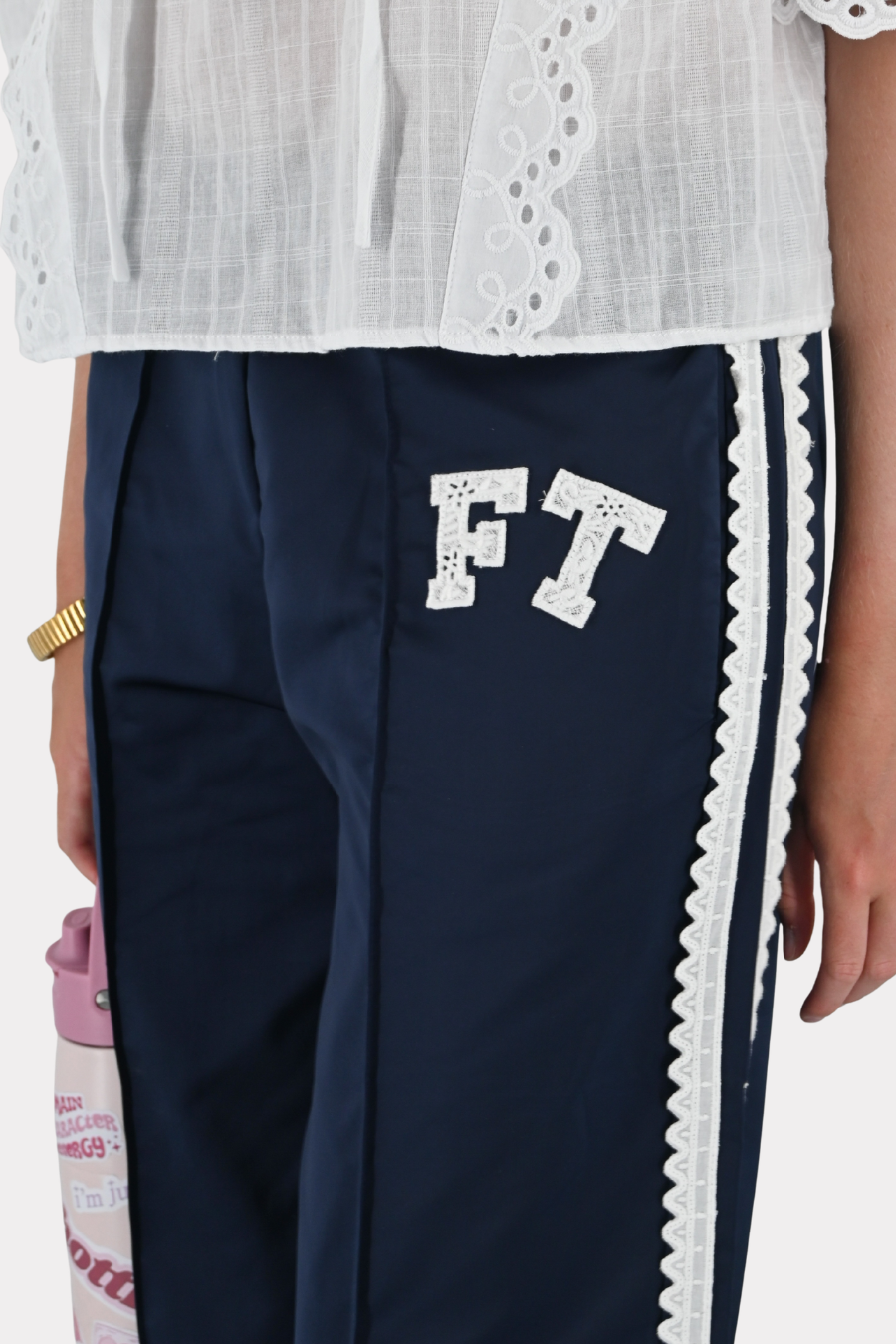 FT lace pants - navy