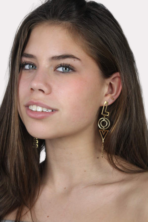 Love earrings - gold