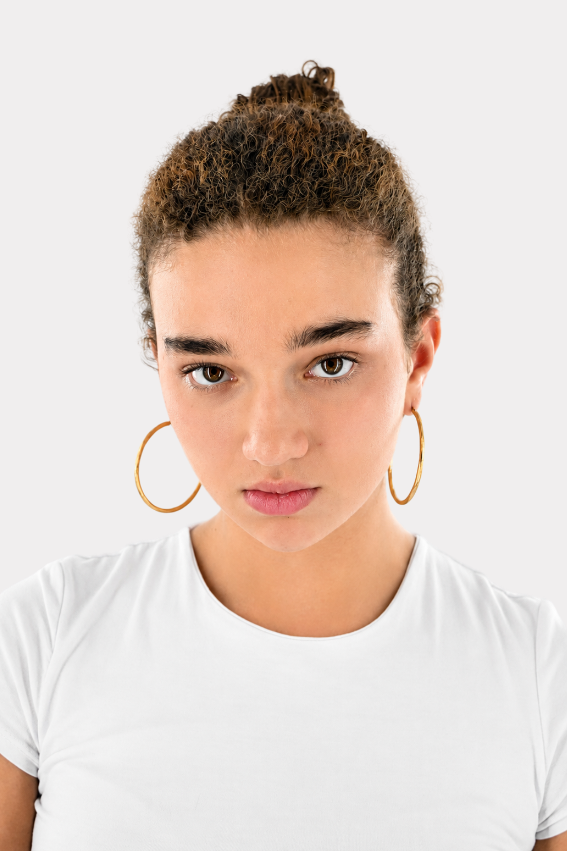 Textured hoops - goud