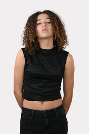 Lacey top - zwart