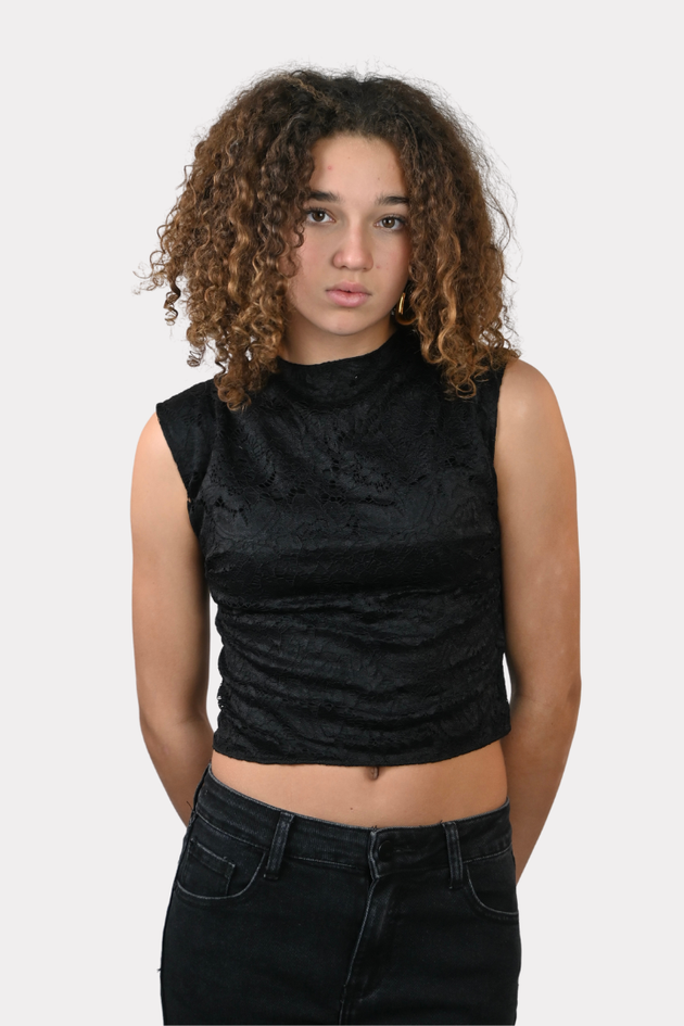 Lacey top - black