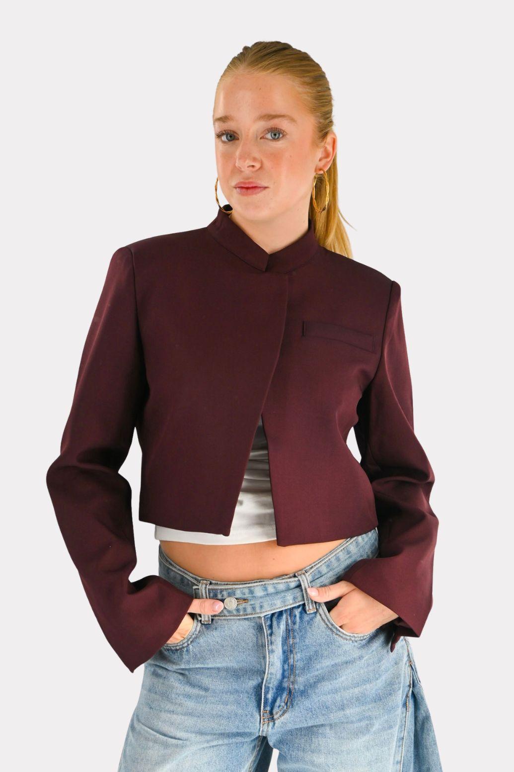 Split blazer - pruim