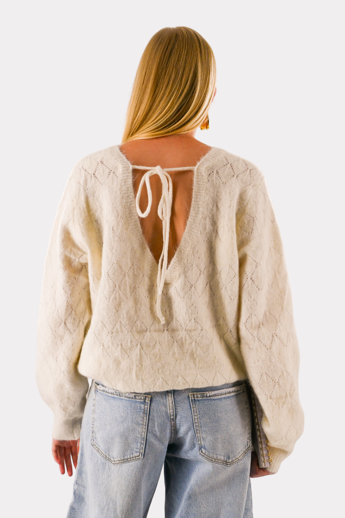 Belly-Strickpullover - Weiß