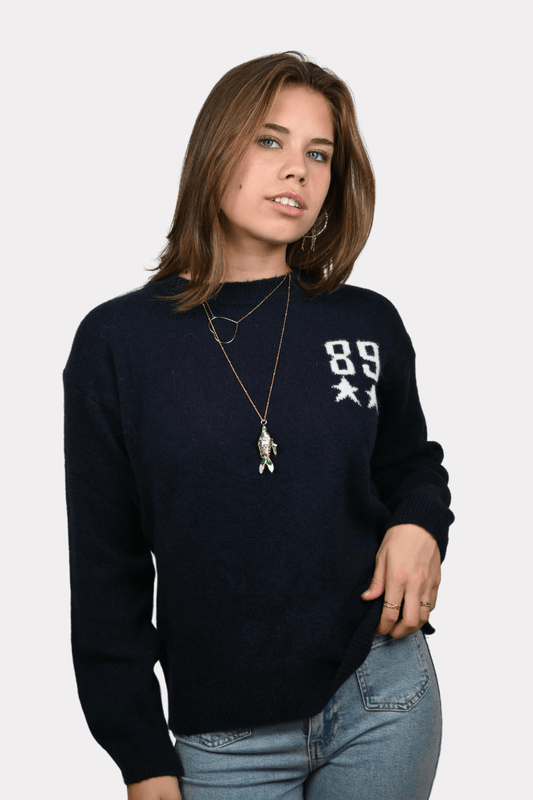 1989 knit - navy/wit - 1