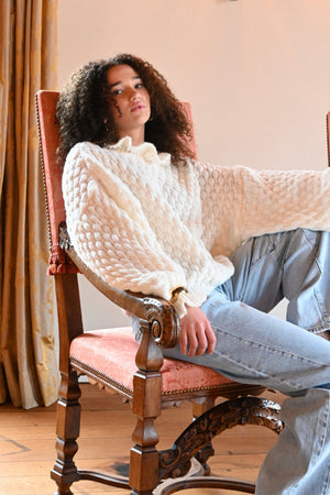 Cozy bubble knit - crème