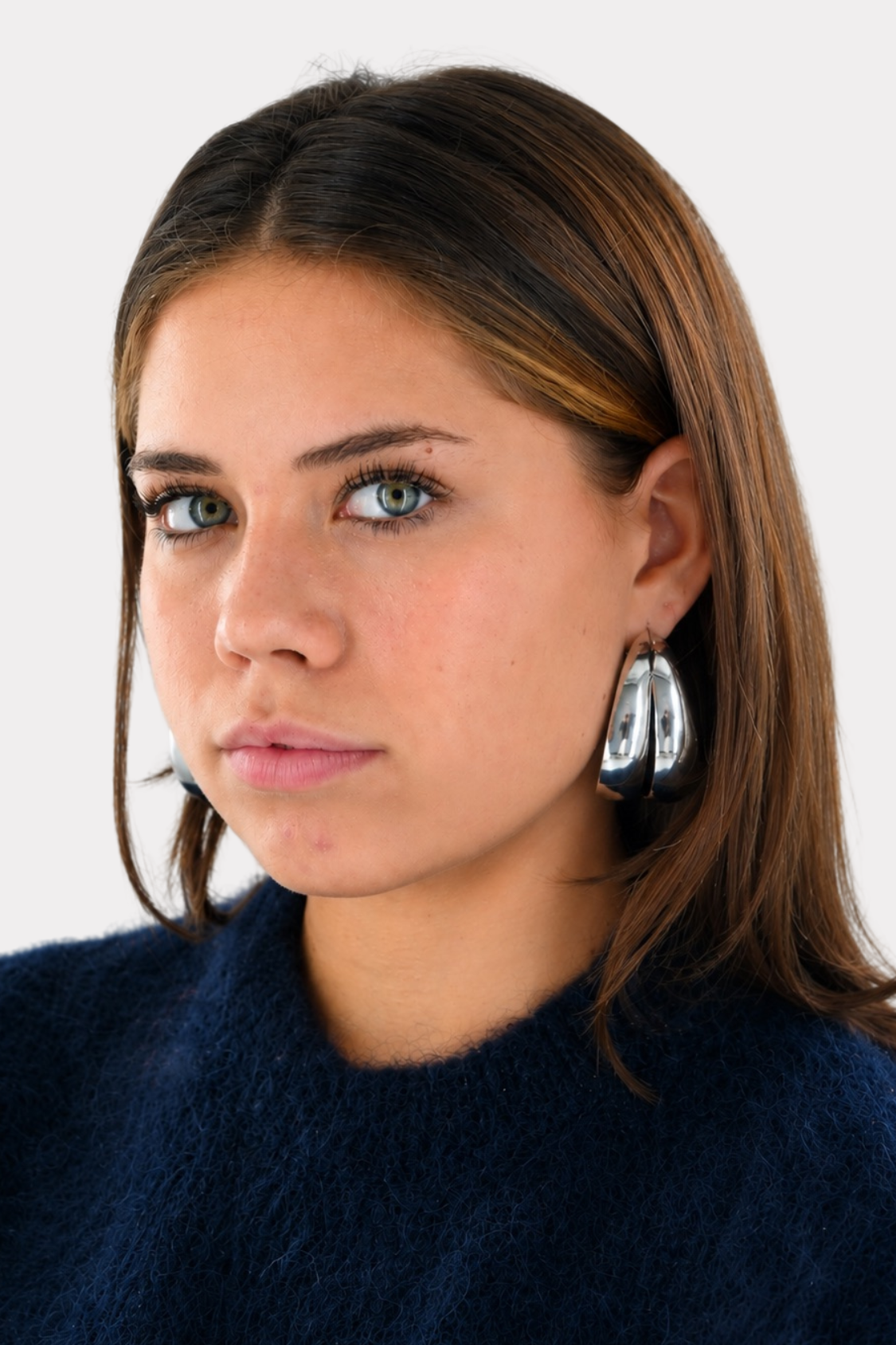 Double earrings - zilver