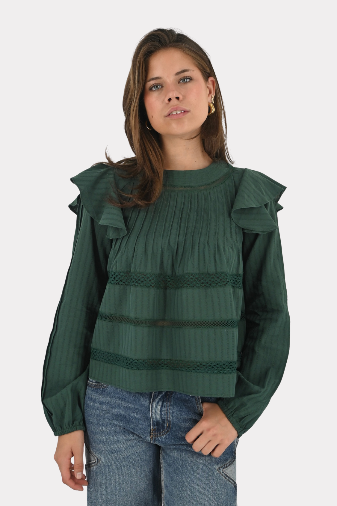 Zala-blouse-long-sleeve-donker-groen-fashiontiger-2
