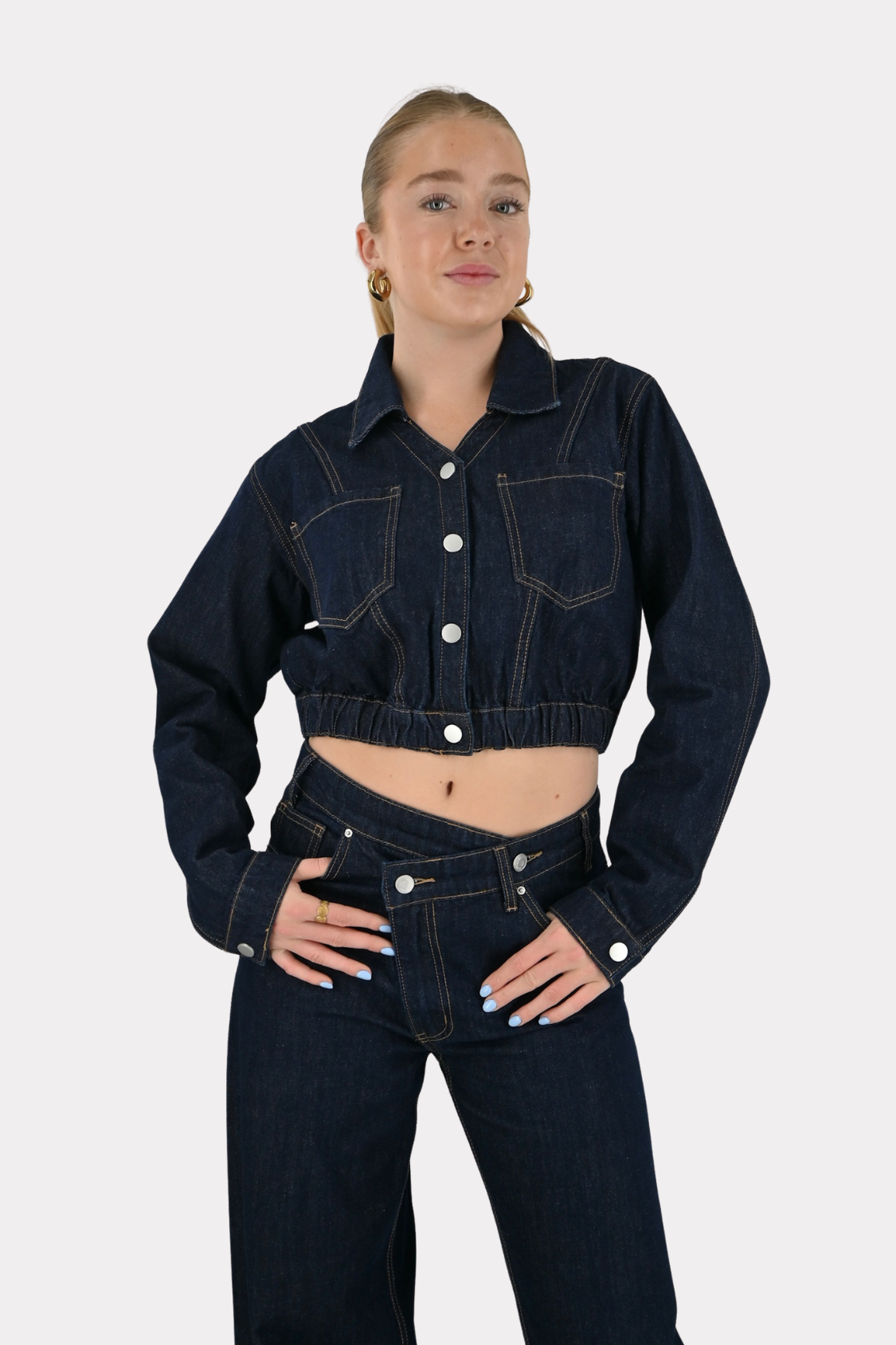 Jente-dark-denim-top-blue-fashiontiger