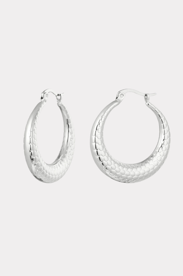 Snake earrings - zilver