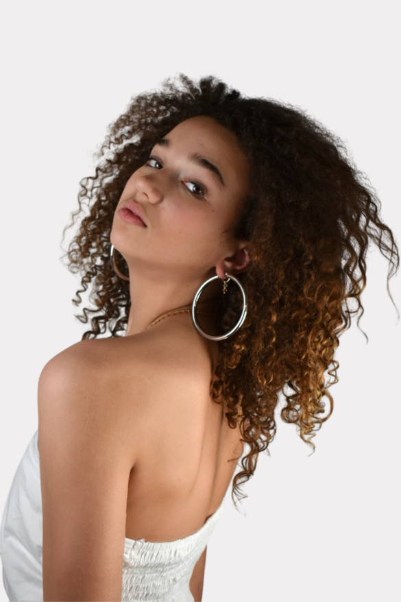 Hoops don't lie earrings - silver