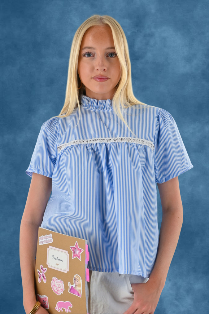 Blouse Serena rayée - bleu/blanc