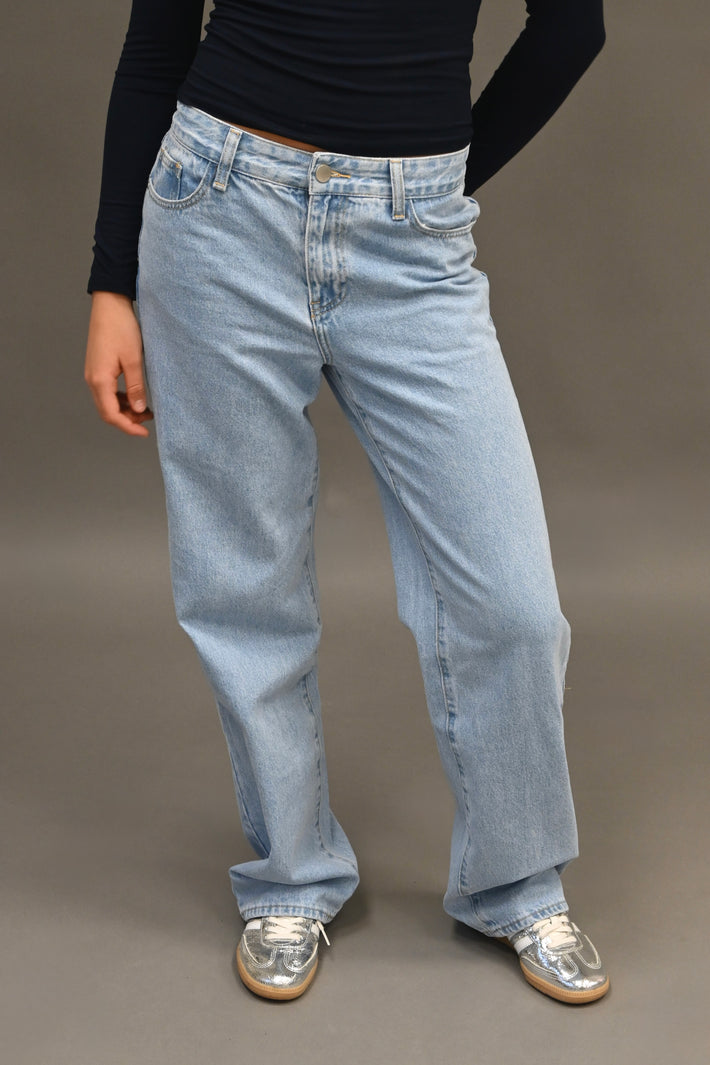 Jeans coupe large classique - bleu