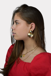 Lover earrings structured - gold