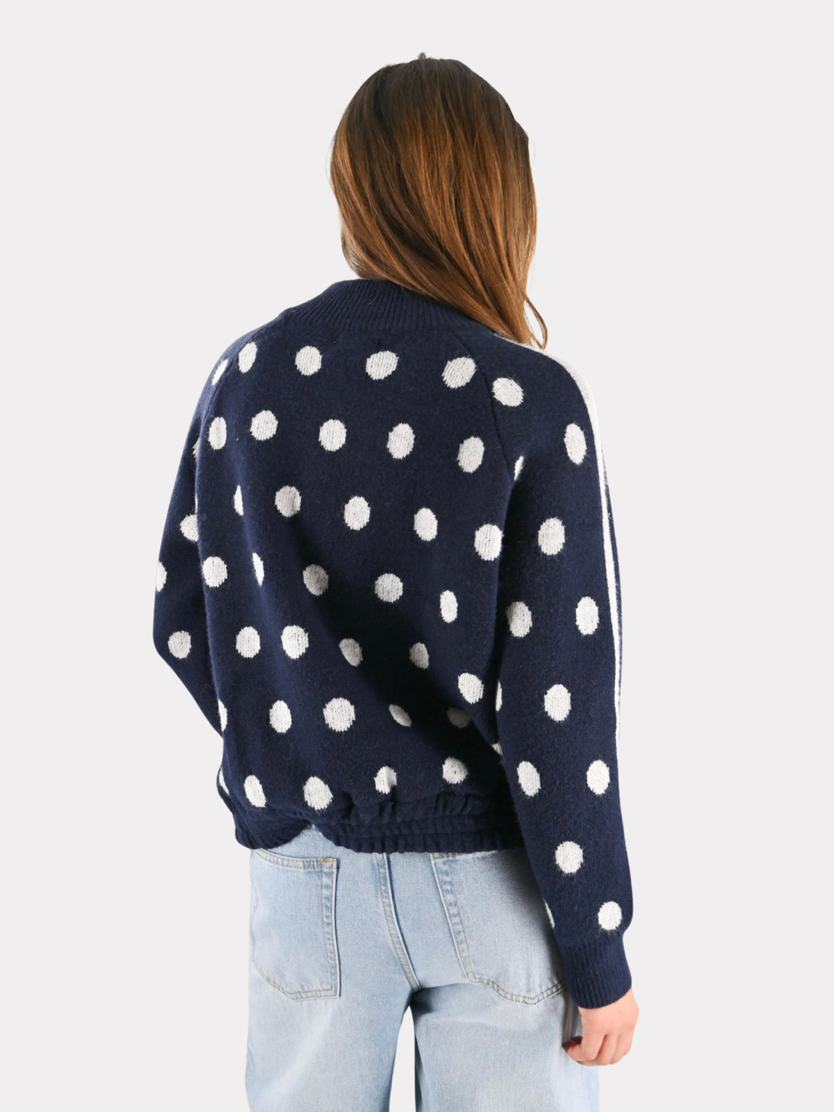 Jackie dotted zipper - navy