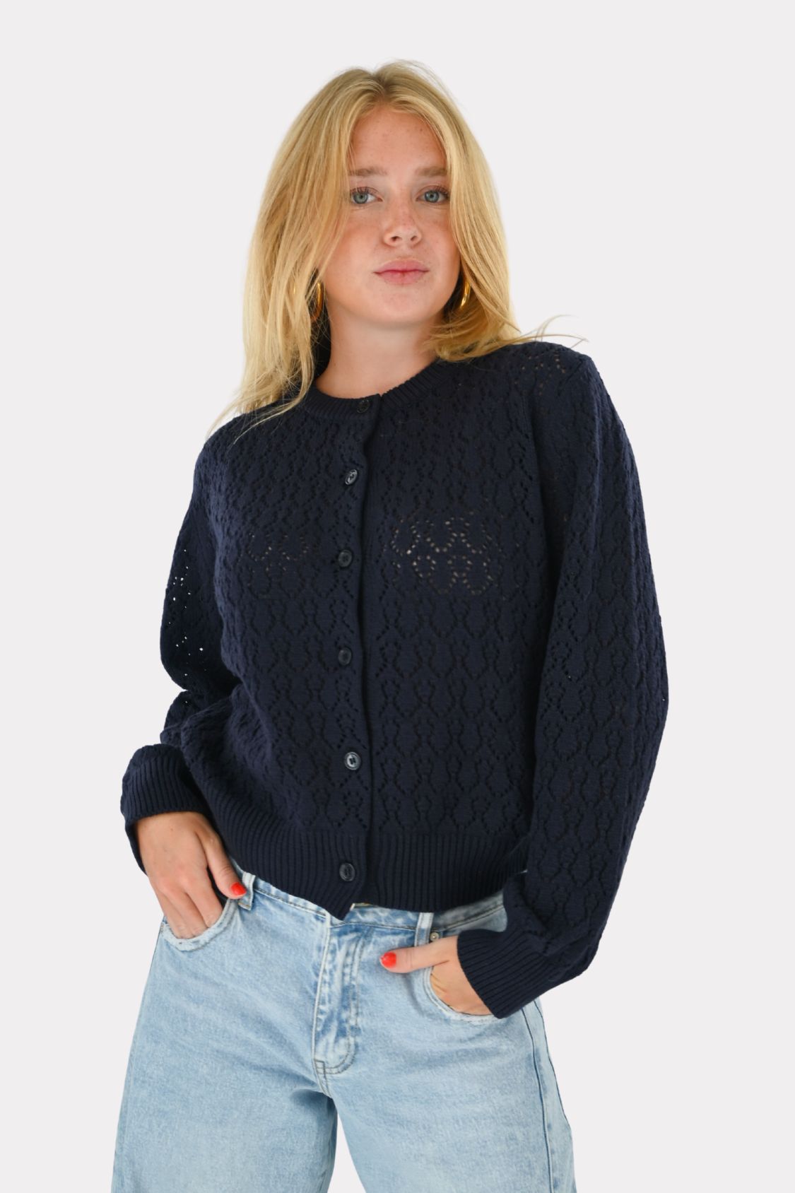 Cardigan Alison - bleu marine
